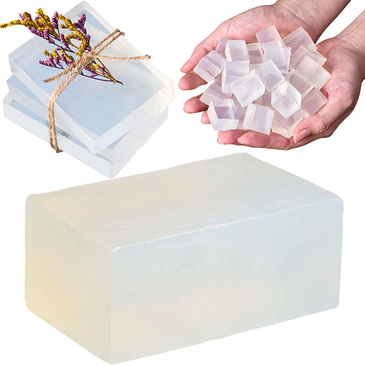Soap Making Glycerin Base - Base de jabón de glicerina blanca