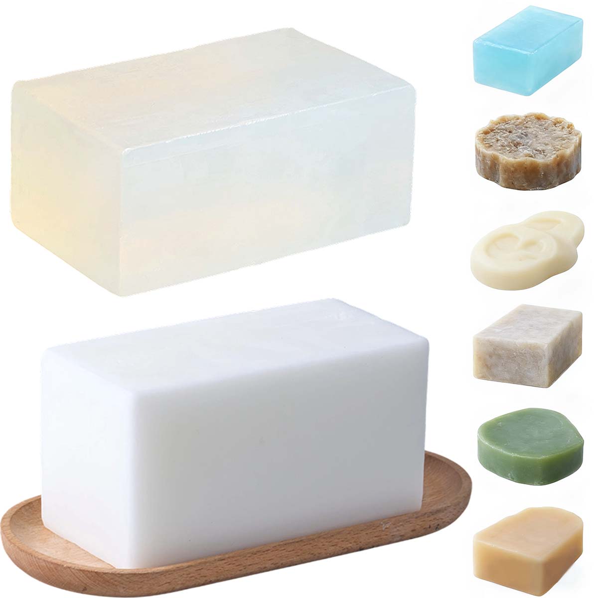Soap Making Glycerin Base - Base de jabón blanco transparente de