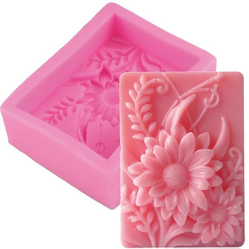 Molde de silicona 3D cuadrado  - Soap Making Book For Beginners reseña y precio